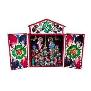 Gorgeous Handcrafted Peruvian Nativity Scene Christmas Religious Gift